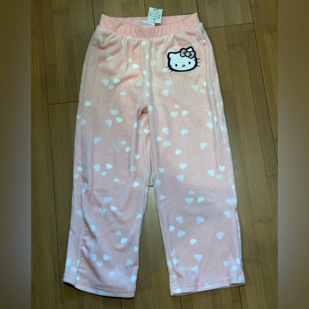 Sanrio Hello Kitty Pink Heart Pajama Bottoms‎